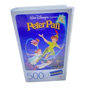New PETER PAN Blockbuster Video 500 Piece Movie Poster Puzzle Walt Disney VHS